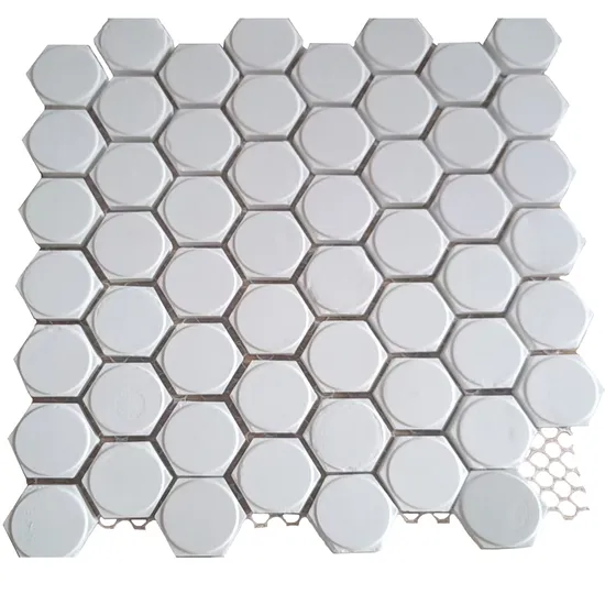 Nanxiang Alumina Hexagon Mosaic Tile Mat as Ceramic Liner for Pipe